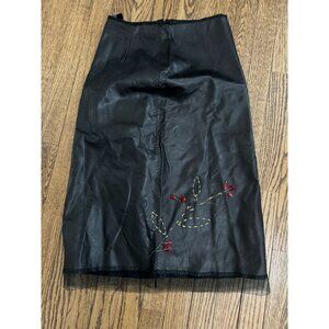 NWT Lance Karesh Leather Skirt AS IS Size 4